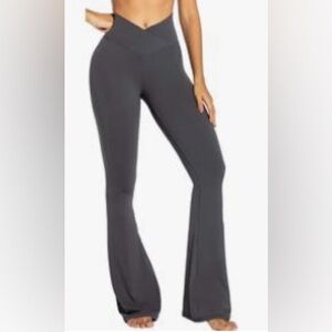 Dark grey flare yoga pants